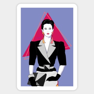 Office Lady 80s Patrick Nagel Sticker